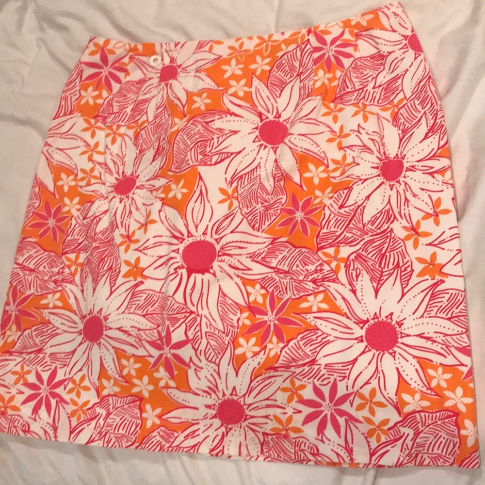 Lilly Pulitzer Skirt Pink and Orange Size 8
